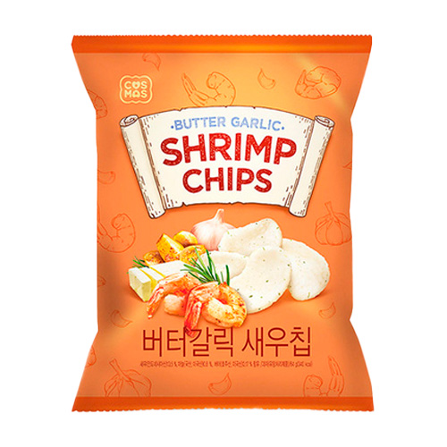 Чипсы Cosmos со вкусом чесночной креветки   64гр