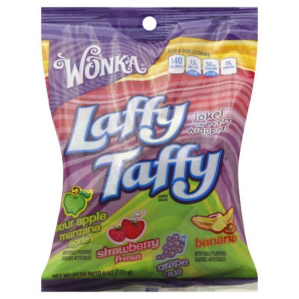 Конфета Laffy Taffy пакет (strawberry/banana/sour apple/grape) 170г
