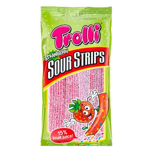 Жев. мармелад Trolli Belts Sour Strawberry 85гр
