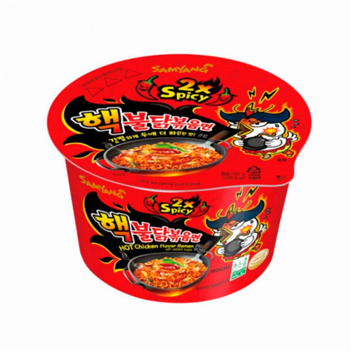 Лапша Samyang Hot Chicken Flavor Ramen 2xSpicy  стакан 105гр