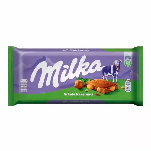 Шоколад Milka Whole Hazelnuts   100гр