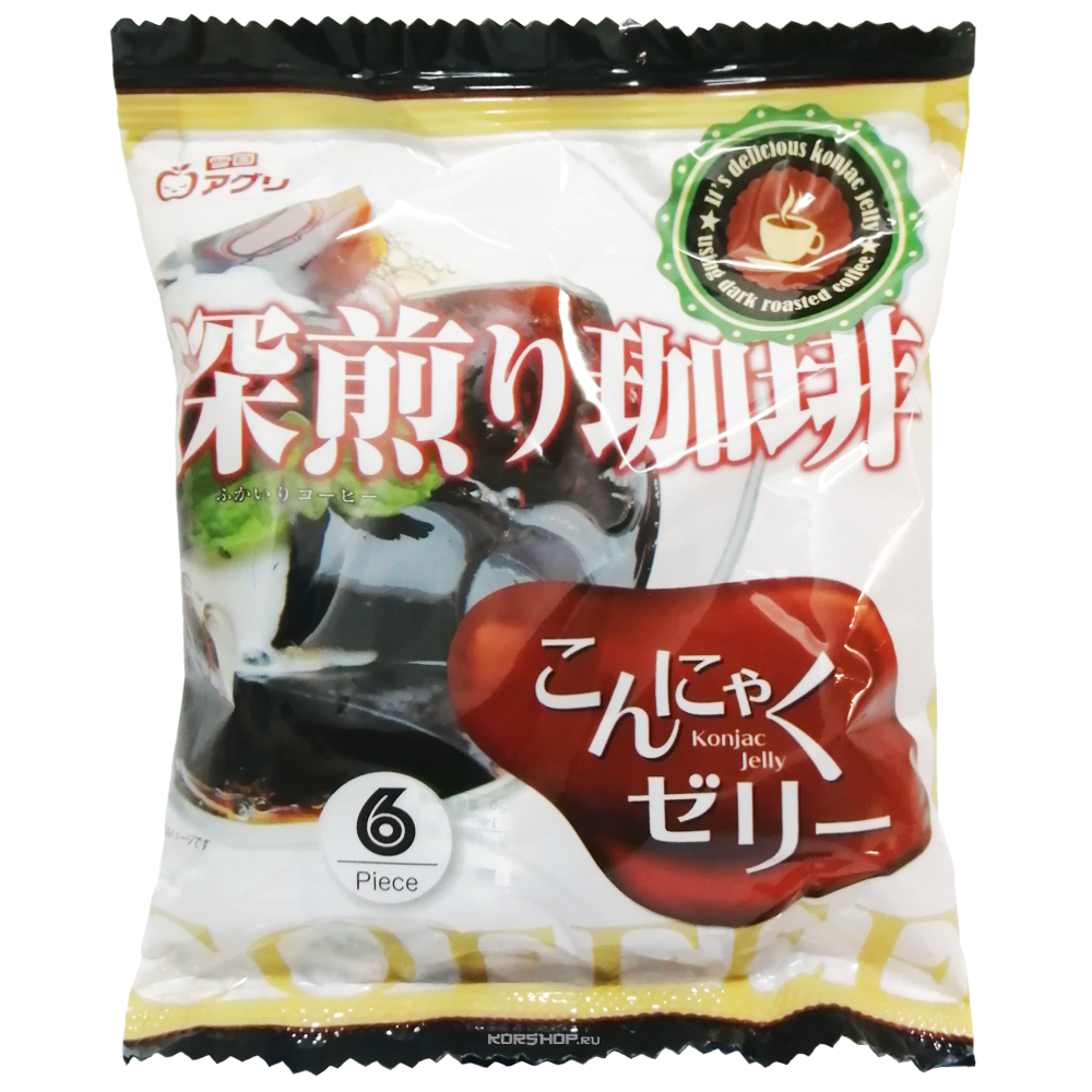 Желе "Yukiguni Agunri" порционное Конняку со вкусом кофе 108г.