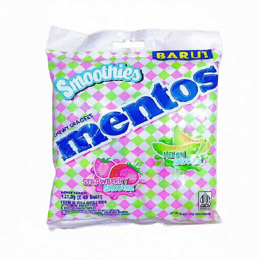 Жев.конфеты Mentos Smoothies Strawberry Melon  121,5гр