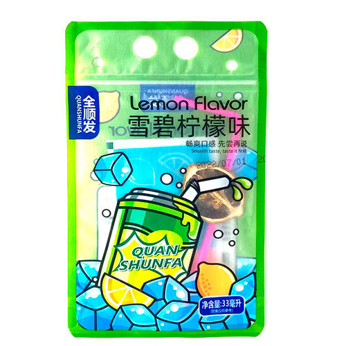 Растворимый напиток Lemon flavor Quan Shunfa зеленый 33гр