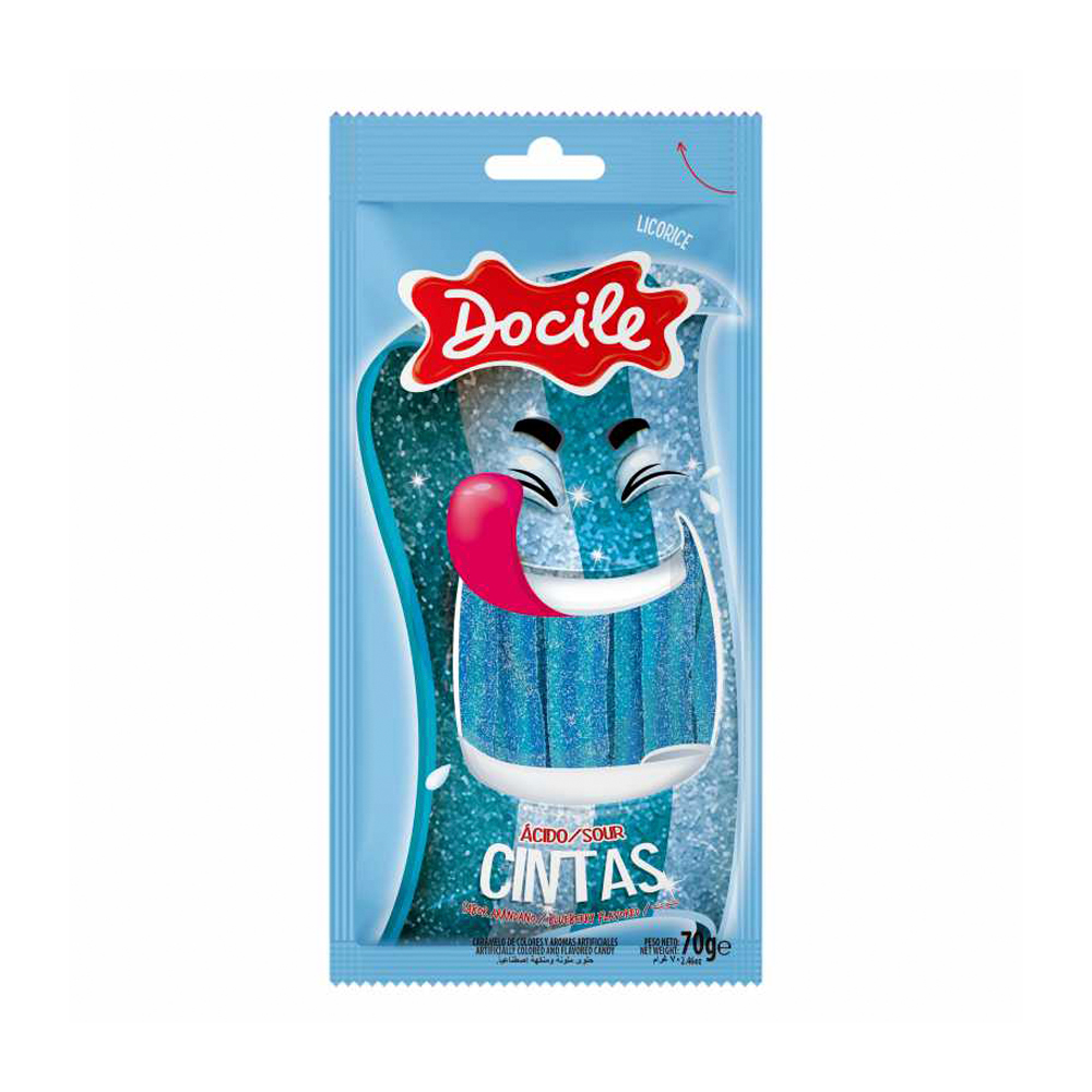 Жев.мармелад DOCILE Sour Blueberry Belts   70гр