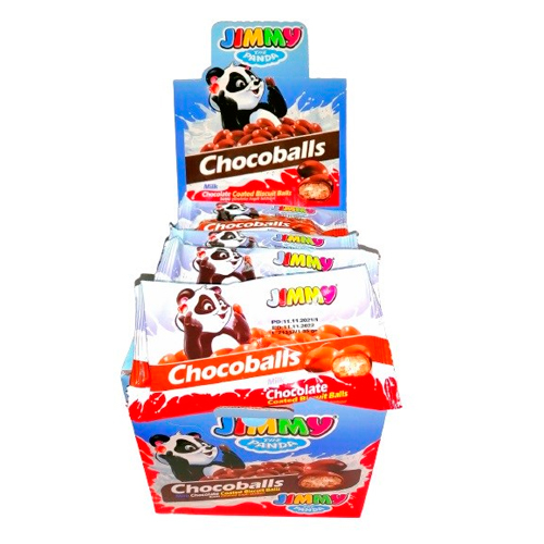 Jimmy Chocoballs бисквитные шарики покрытые молочным шоколадом 35гр