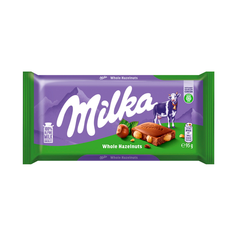 Шоколад Milka Whole Hazelnuts   95гр