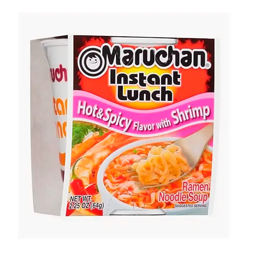 Лапша Maruchan Instant Lunch со вкусом креветки (Hot Spicy Shrimp) 64гр
