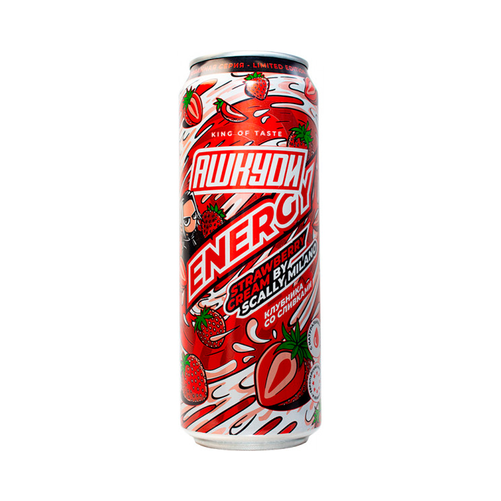 Энергетический напиток HQD Energy Strawberry Cream by Scall Milano   450мл
