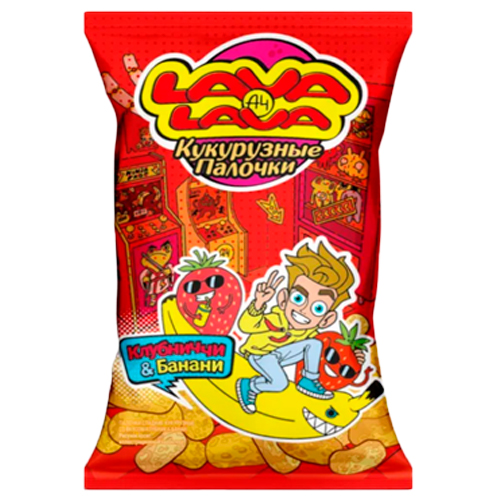 Палочки Кукурузные Lava Lava Клубнички и Банани 50гр