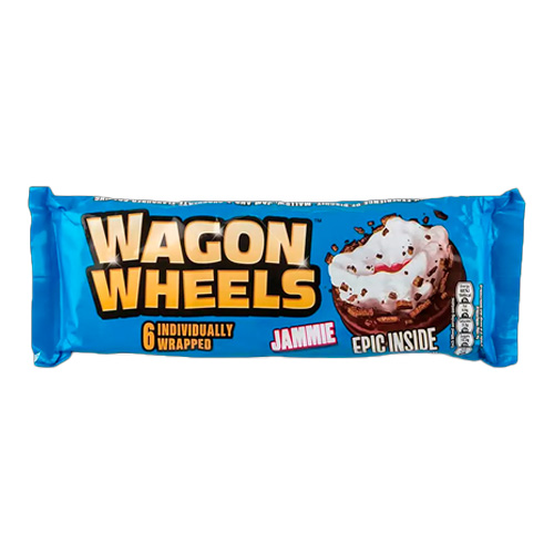 Печенье Wagon Wheels с суфле и джемом покрытые глазурью с ароматом шоколада  228,6гр