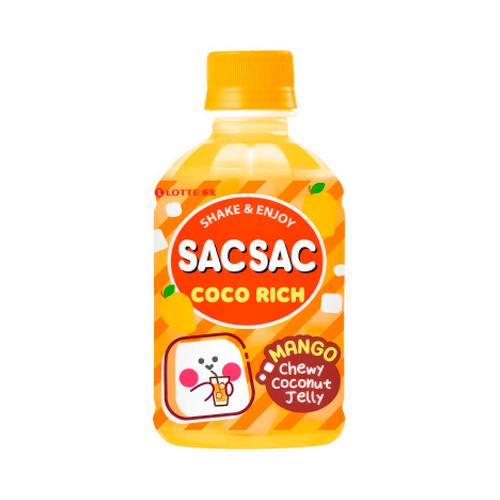 Напиток Lotte Sac Sac Coco Rich Mango с кусочками кокосового желе  280мл