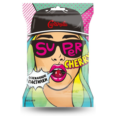 Пастилки Caramila освежающие Super cherry   40гр
