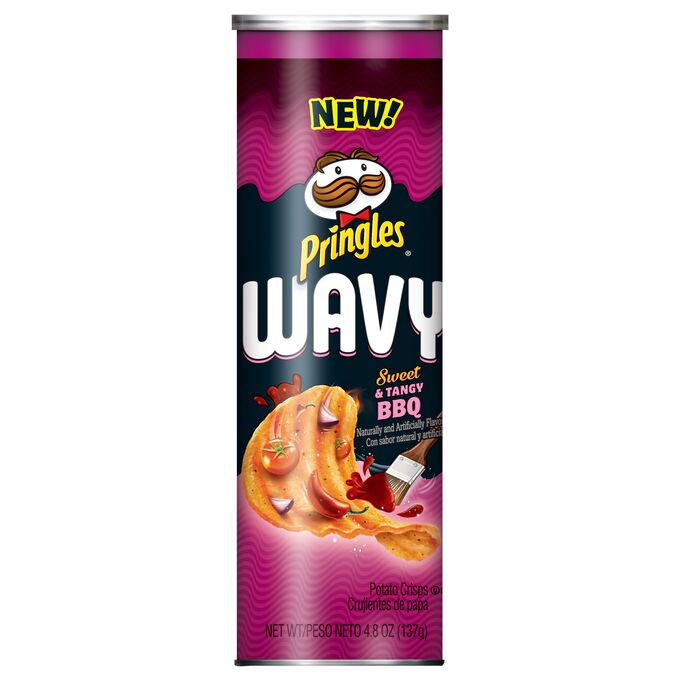 Чипсы Pringles Wavy с соусом острого барбекю    137гр