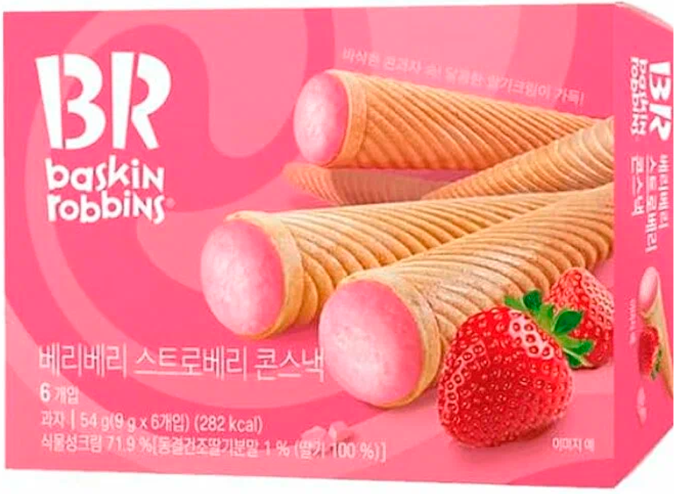 Вафельные трубочки Baskin Robbins Strawberry   54гр
