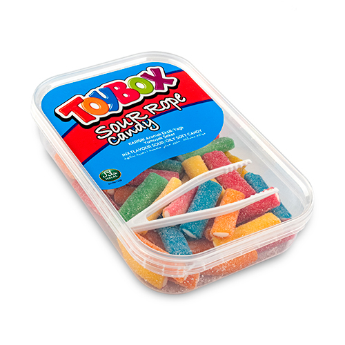 Жев.мармелад Toybox Кислые веревки короткие Микс 200гр
