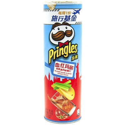Чипсы Pringles со вкусом коктейля "кровавая мерри"   110гр