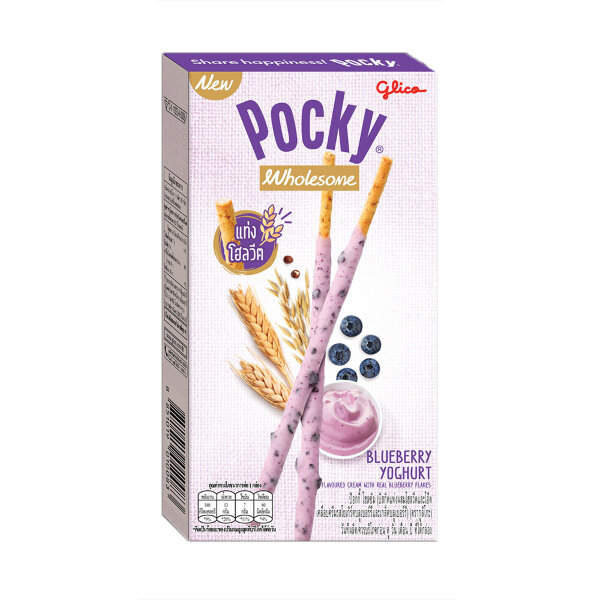 Бисквитные палочки Pocky Wholesome с черничным йогуртом   36гр