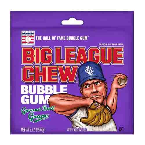 Жев.резинка Big League Grape Bubble Gum 60g