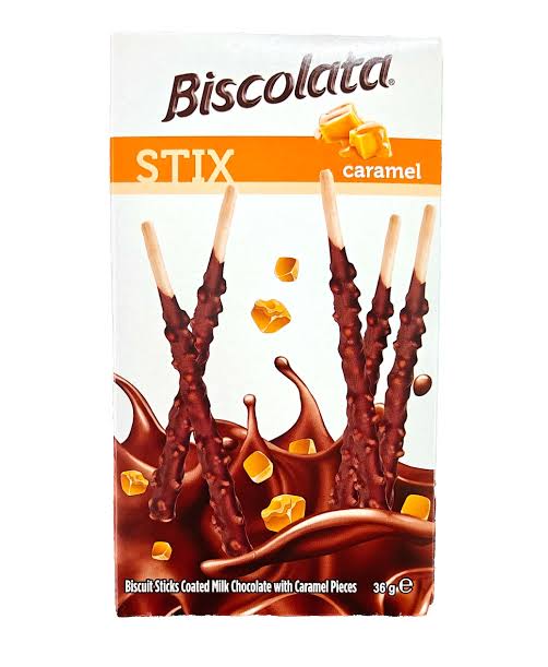 Бисквитные палочки Biscolata с кусочками кармели   36гр