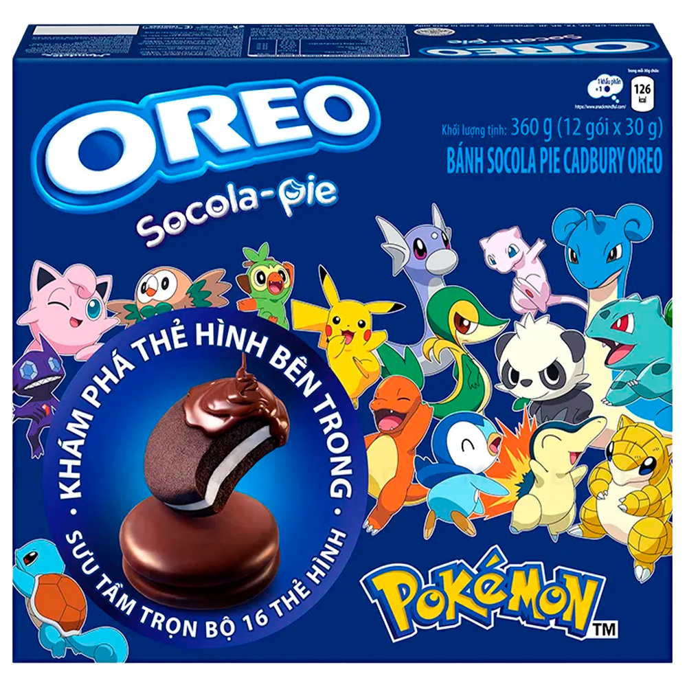 Печенье Cadbury Oreo Chocolate Pie Pokémon Version   360гр