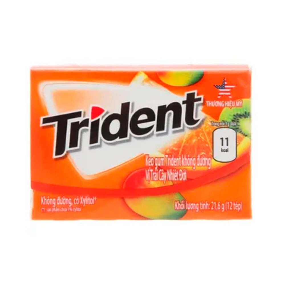 Жев.резинка Trident Sugar Free Tropical Fruit   21,6гр