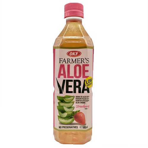 Напиток OKF Farmers Aloe 500мл клубника