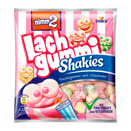 Жев.конфета Storck NIMM2 Lachgummi Shakies фрукты с молоком  225гр
