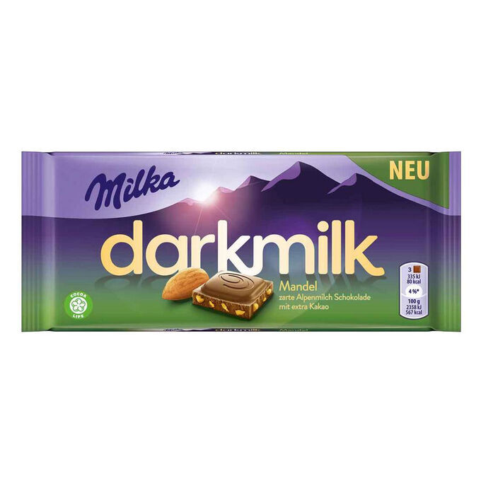 Шоколад Milka Dark Almond   85гр