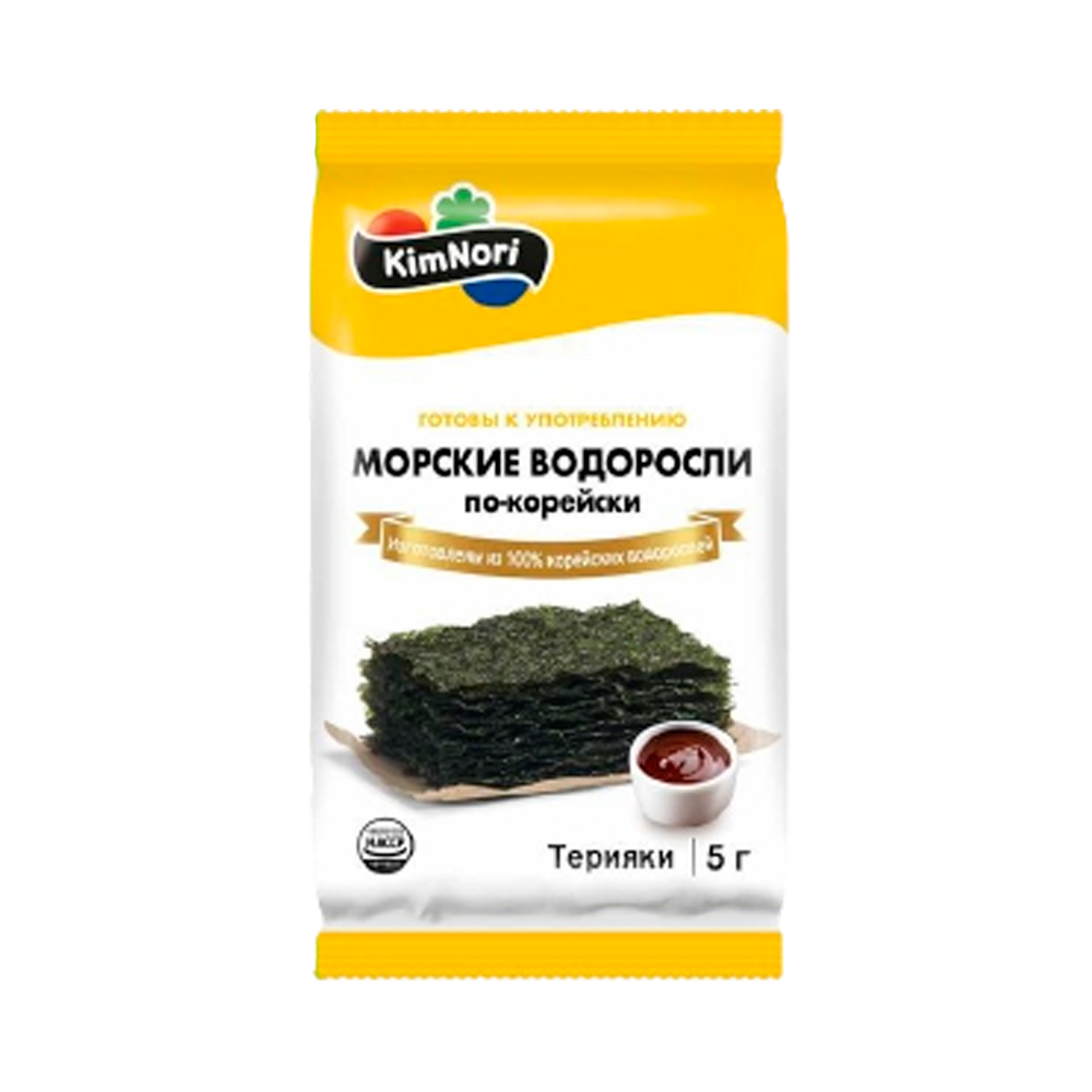 Чипсы из морских водорослей KimNori Порфира Терияки   5гр