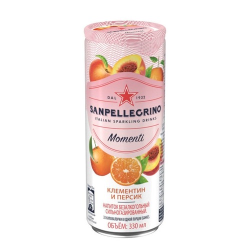 Напиток S. Pellegrino Клементин - Персик 330мл.