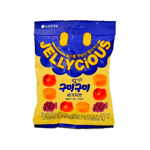 Жевательное драже Jellycious Assorted Fruit 61гр
