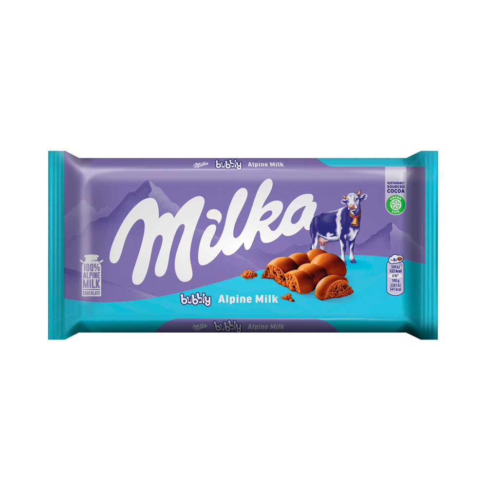 Шоколад Milka Bubbly Alpine Milk   90гр