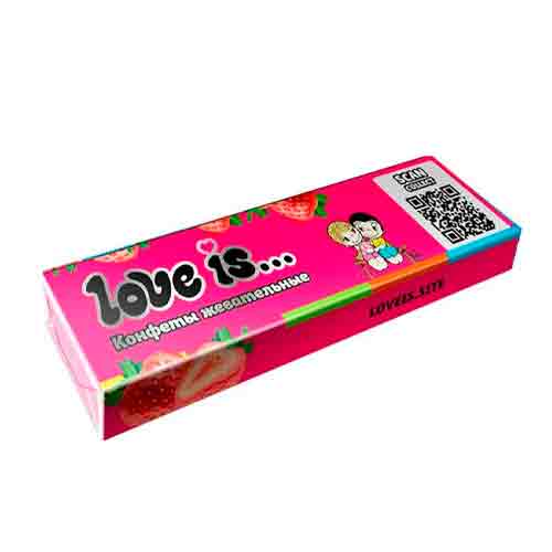 Жев.конфета Love is Клубника    20гр