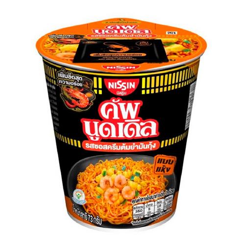 Лапша Nissin Instant Noodle Cup Shrimp Paste Tyom Yum Cream Sauce Flavor   73гр