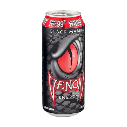 Газ. Напиток б/а тонизирующий VENOM Black Mamba ж/б 0,473 л.