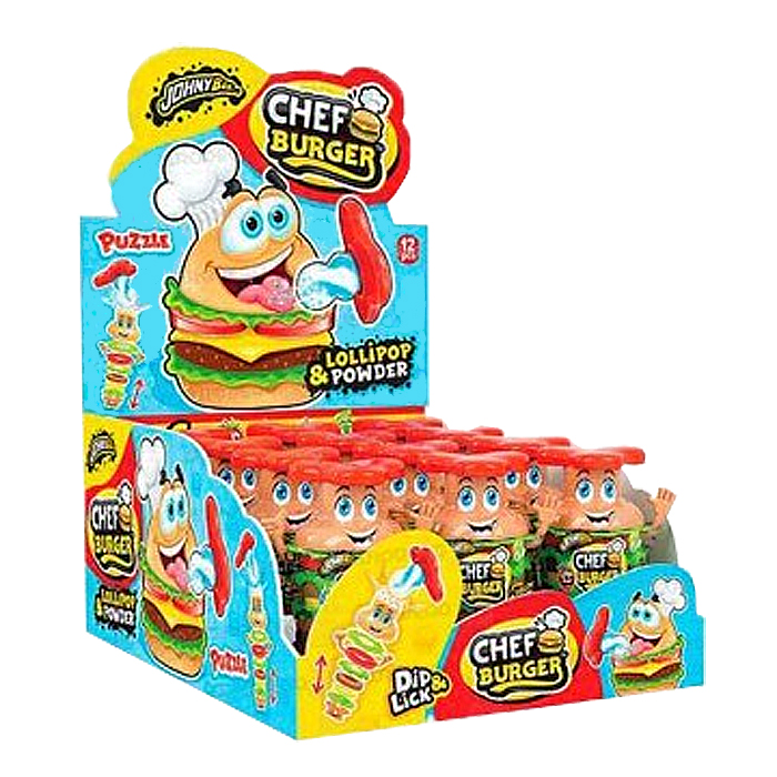 Леденец Johny Bee пудра с игрушкой Chef Burger    20гр