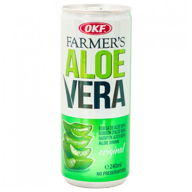 Напиток OKF Farmers Aloe Vera 240мл ж/б original