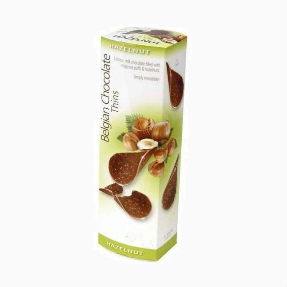 Чипсы шоколадные Belgian Chocolate Thins Hazelnut 80г Бельгия