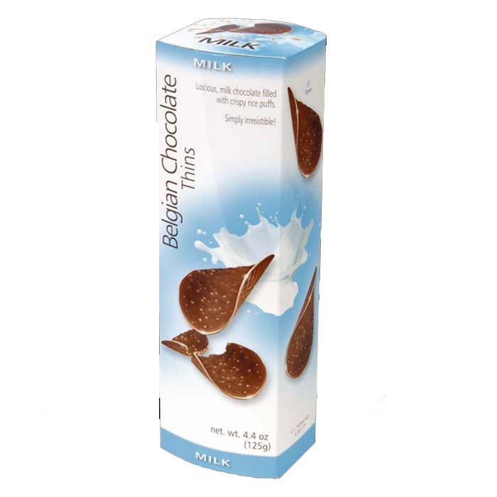 Чипсы шоколадные Belgian Chocolate Thins Milk 80g