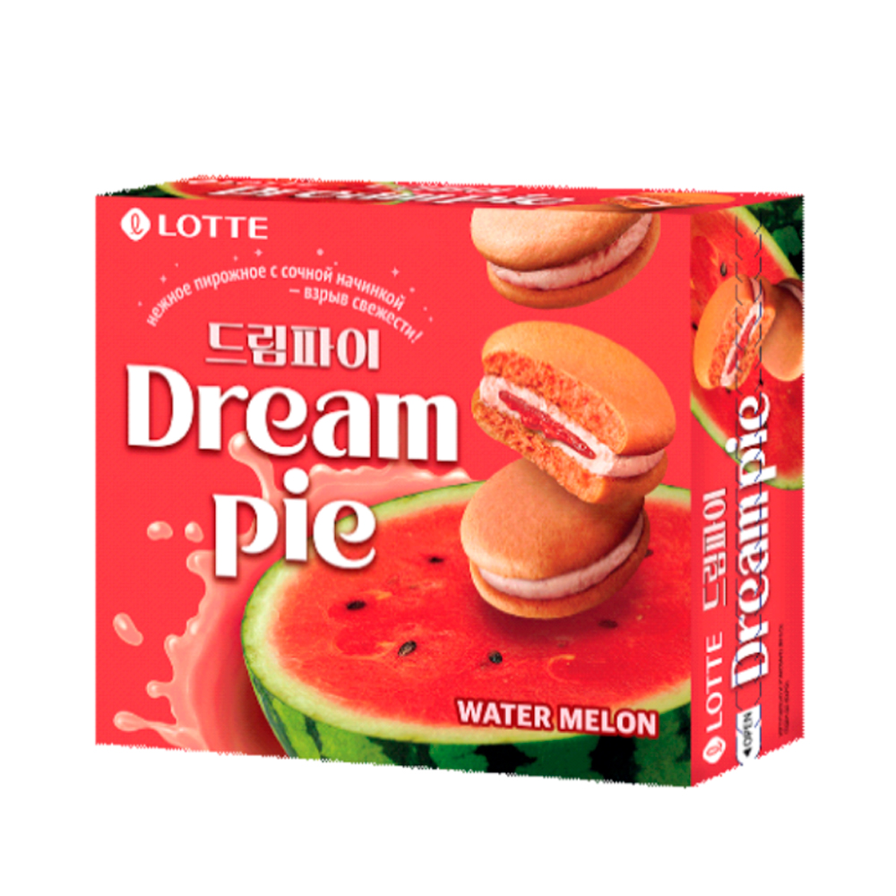 Печенье Lotte Dream Pie Watermelon   276гр
