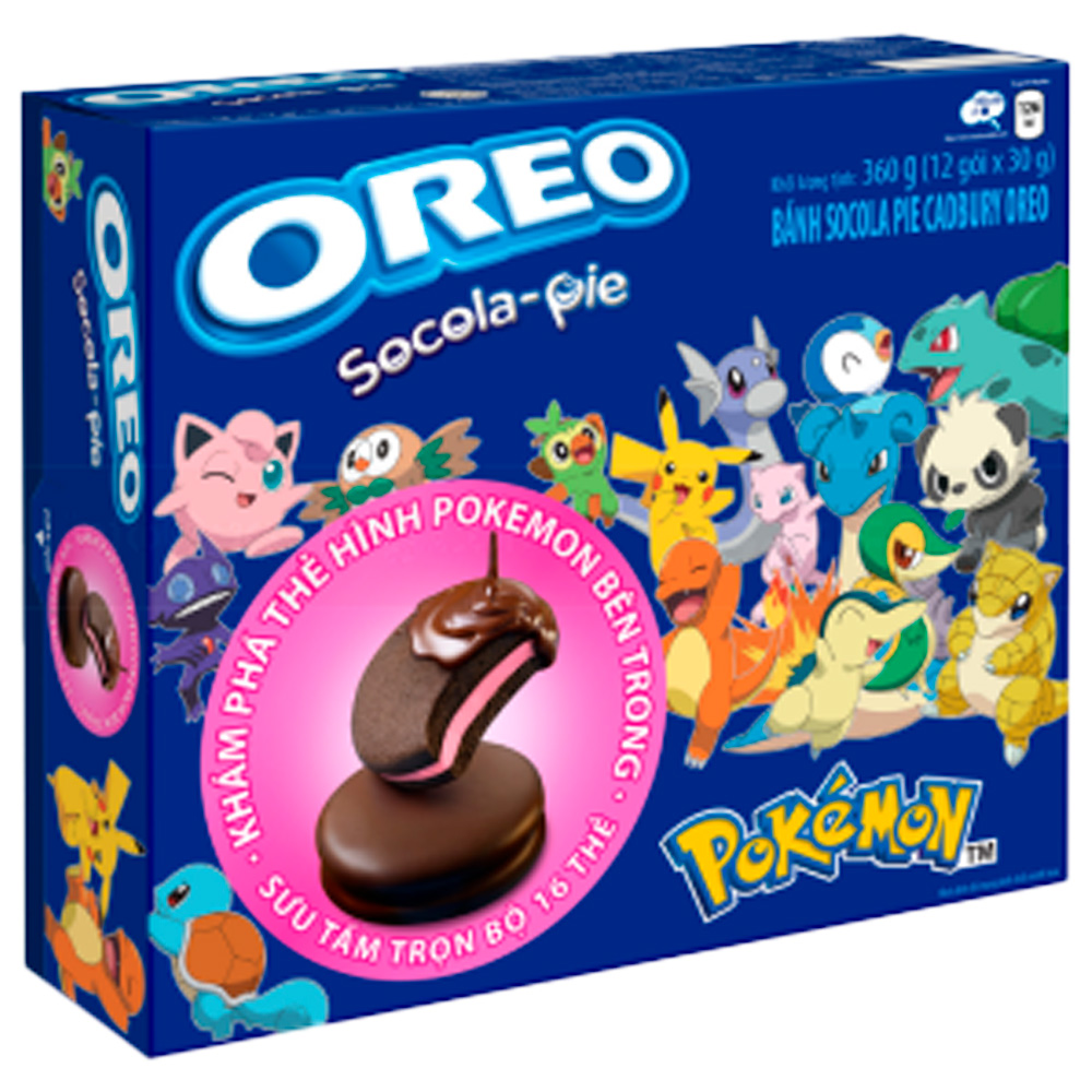 Печенье Cadbury Oreo Chocolate Pie Pokémon Version Strawberry   360гр