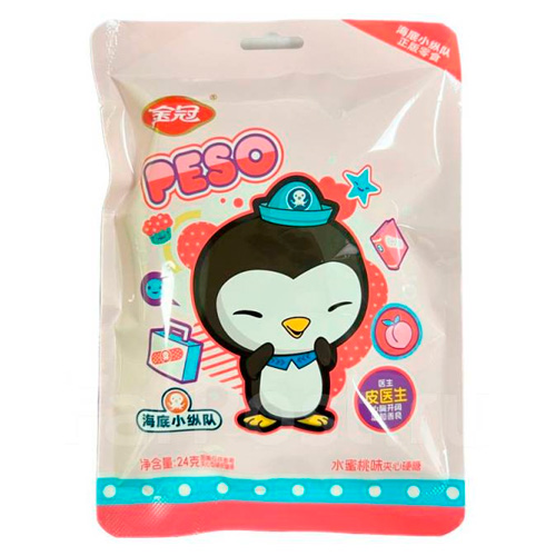 Конфеты Golden Crown Octonauts Peso с начинкой персик 24гр