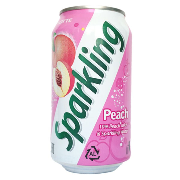 Сокосодержащий напиток LOTTE Sparkling 355мл Персик