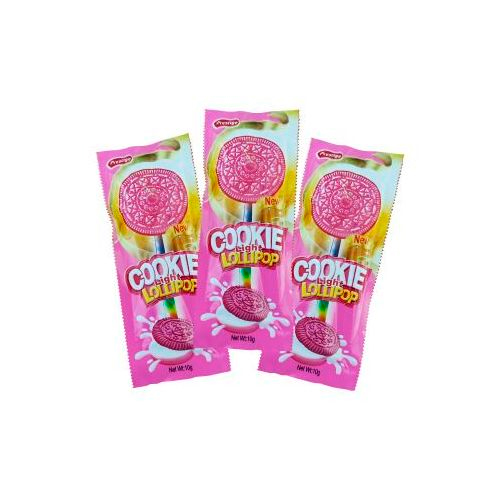 Леденцовая карамель "Pink Cookie Neon Lollipop" 10гр