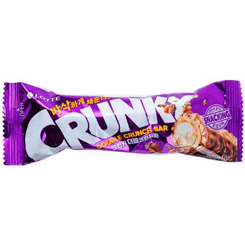 Батончик с хрустящими хлопьями Lotte Crunky Double Choco Bar 36гр