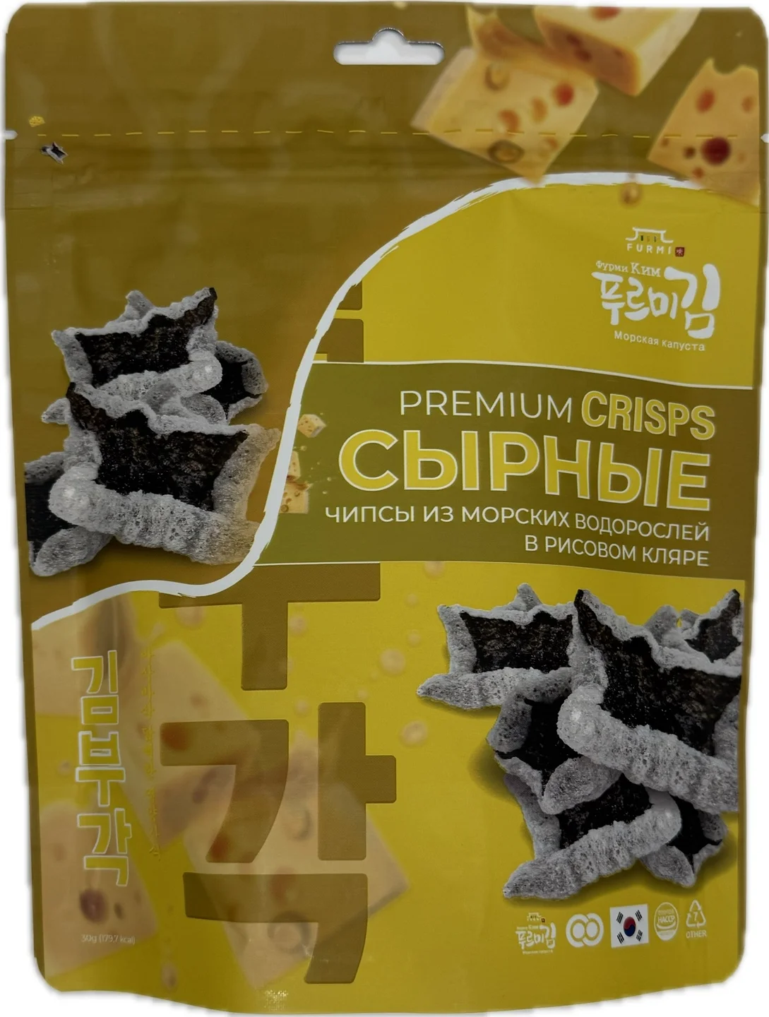 Чипсы из морских водорослей FURMI KIM со вкусом сыра   30гр