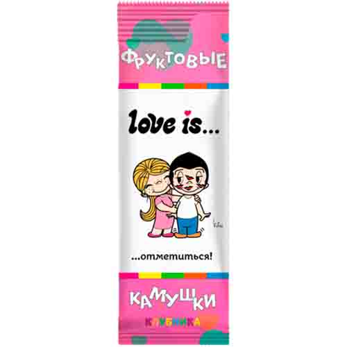 Драже Love is Фруктовые Камушки со вкусом клубники    12гр