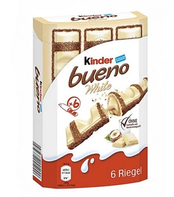 Шоколадный батончик Kinder Bueno White   117гр