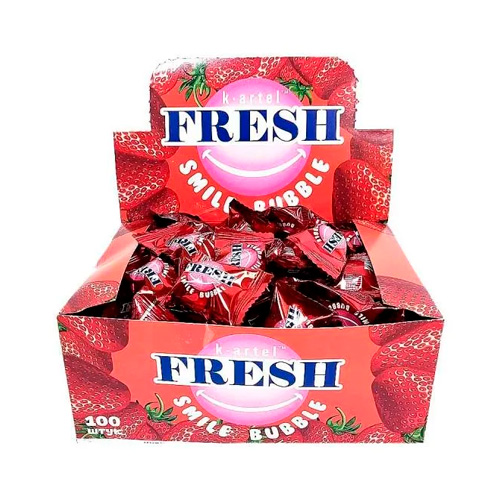 Жев.резинка Fresh Smile Bubble дражированная - клубника   3гр